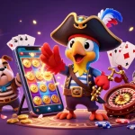 Engage with exciting games at luckywin com as the pirate captain leads the adventure in this vibrant casino scene.