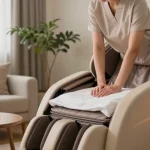 Experience premium 오산출장마사지 at home with a professional therapist surrounded by a serene setting and calming elements.