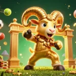 wolfwinner showcases thrilling action with a golden ram charging through sports-themed elements, highlighting excitement in gambling.